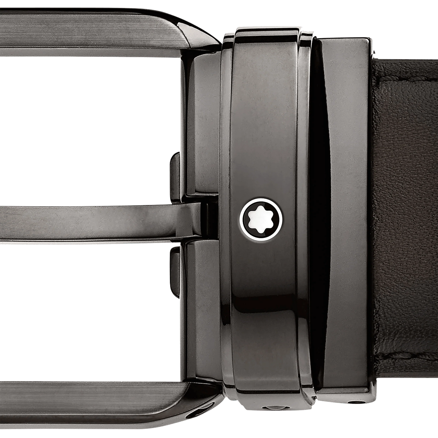 Montblanc 35mm Rectangular Buckle Gradient Brown Leather Belt 129456