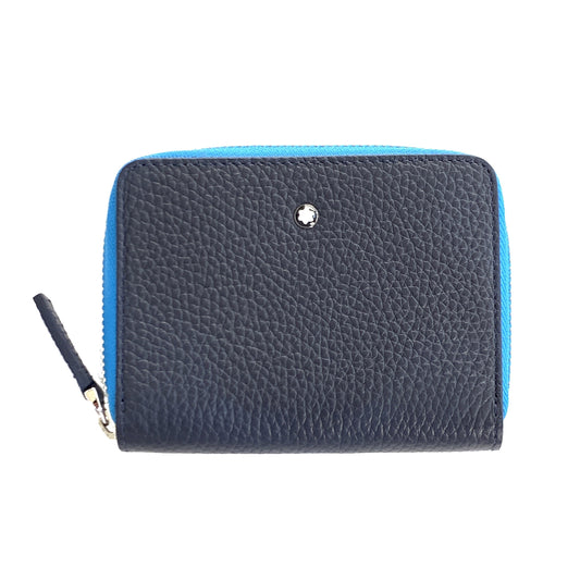 Montblanc Meisterstück Soft Grain Light Blue Phone Case 1 Large Compartment 124126