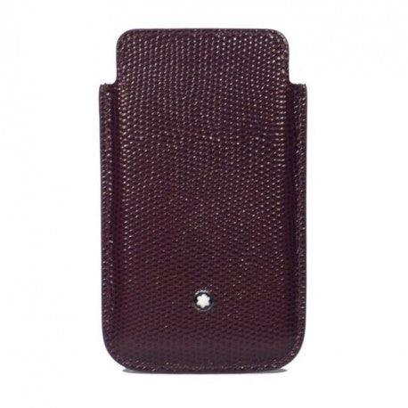 Montblanc dark burgundy lizard leather smartphone cover case 109189