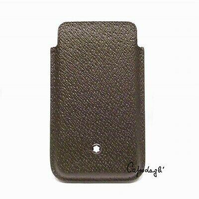Montblanc Sartorial Moss Green Leather Smartphone Case 109188