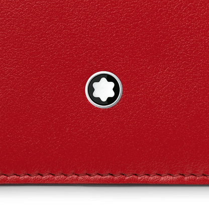 Montblanc Meisterstück 8-compartment gusseted wallet with red 129688