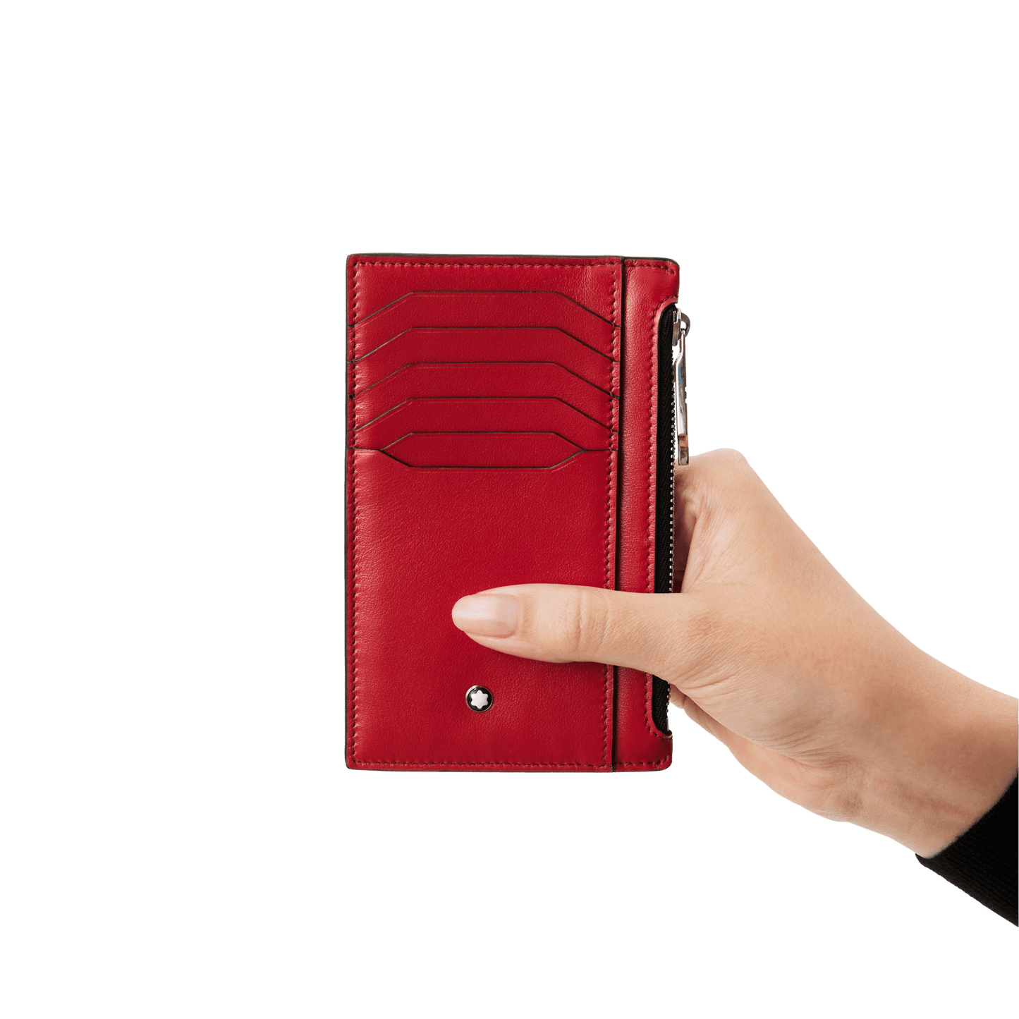 Montblanc Meisterstück 8-compartment gusseted wallet with red 129688