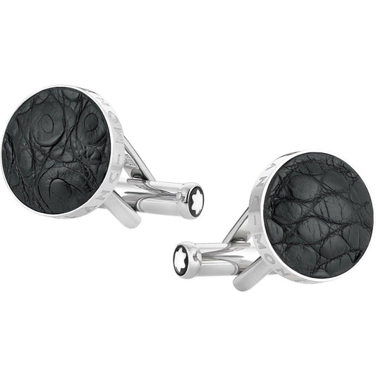 Montblanc Essential Sartorial Crocodile Steel Cufflinks 116645