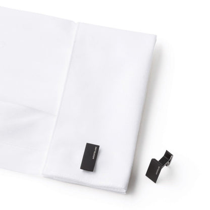 Montblanc Rectangular Steel and Black PVD Cufflinks 114761