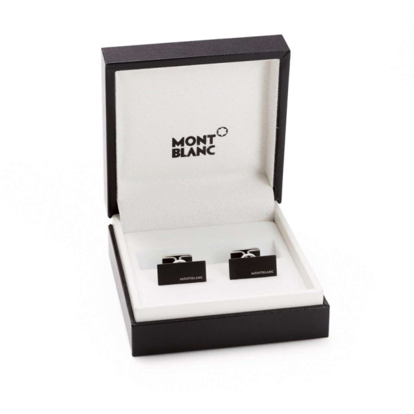 Montblanc Rectangular Steel and Black PVD Cufflinks 114761