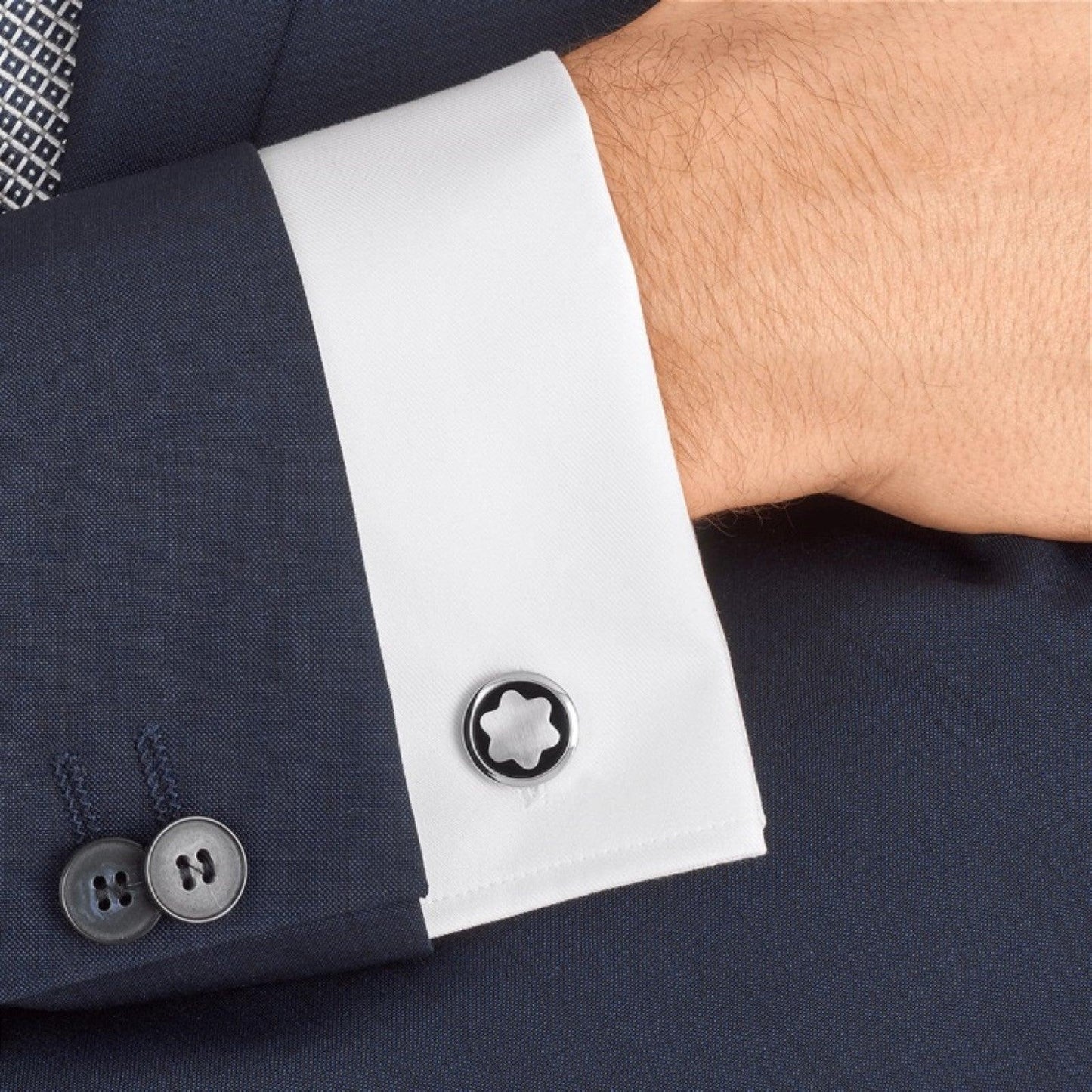Montblanc Star Cufflinks Steel 116661