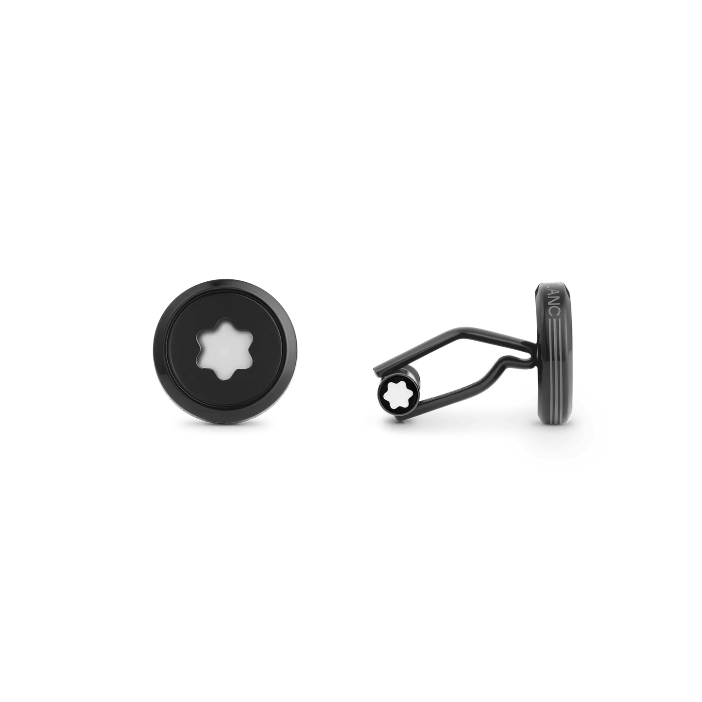 Montblanc StarWalker Black Cosmos Steel Cufflinks Black 129788