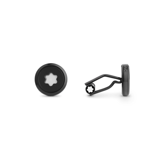 Montblanc StarWalker Black Cosmos cufflinks in black steel 129788