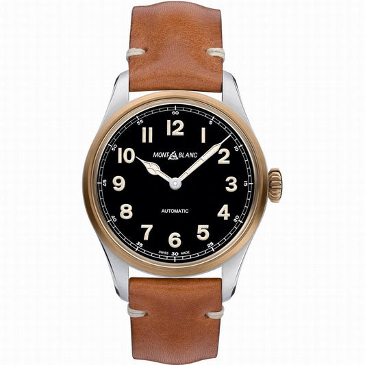 Montblanc watch 1858 Automatic 40mm black automatic steel and bronze 117833