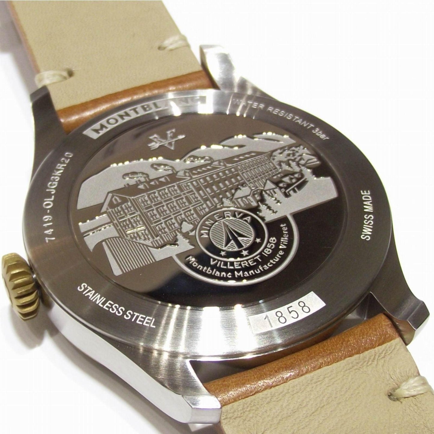 Montblanc watch 1858 Automatic 44mm black automatic steel and bronze 116241
