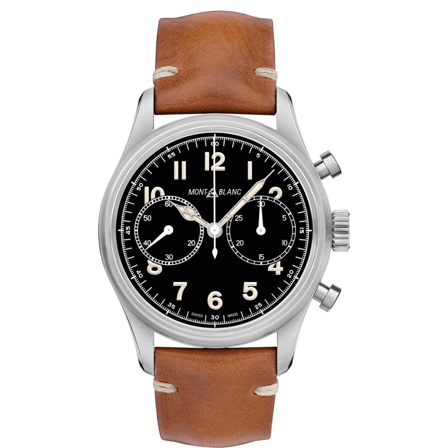 Montblanc watch 1858 Chronograph Automatic 42mm black automatic steel 117836