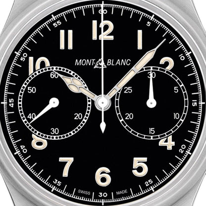 Montblanc watch 1858 Chronograph Automatic 42mm black automatic steel 117836