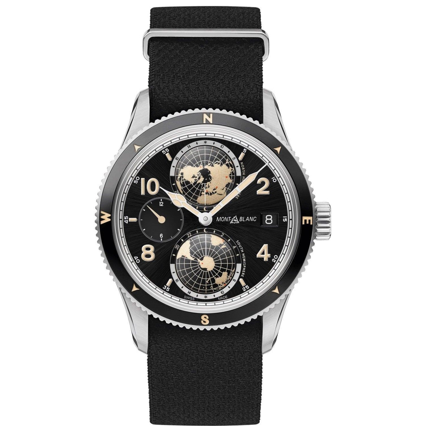 Montblanc watch 1858 Geosphere Automatic UTC 42mm black automatic steel 117837