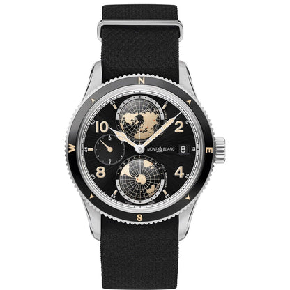 Montblanc watch 1858 Geosphere Automatic UTC 42mm black automatic steel 117837