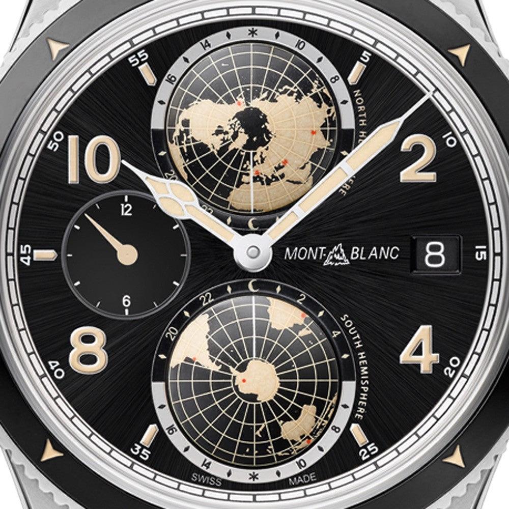 Montblanc watch 1858 Geosphere Automatic UTC 42mm black automatic steel 117837