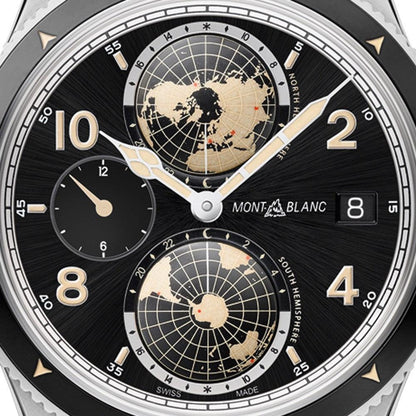 Montblanc watch 1858 Geosphere Automatic UTC 42mm black automatic steel 117837