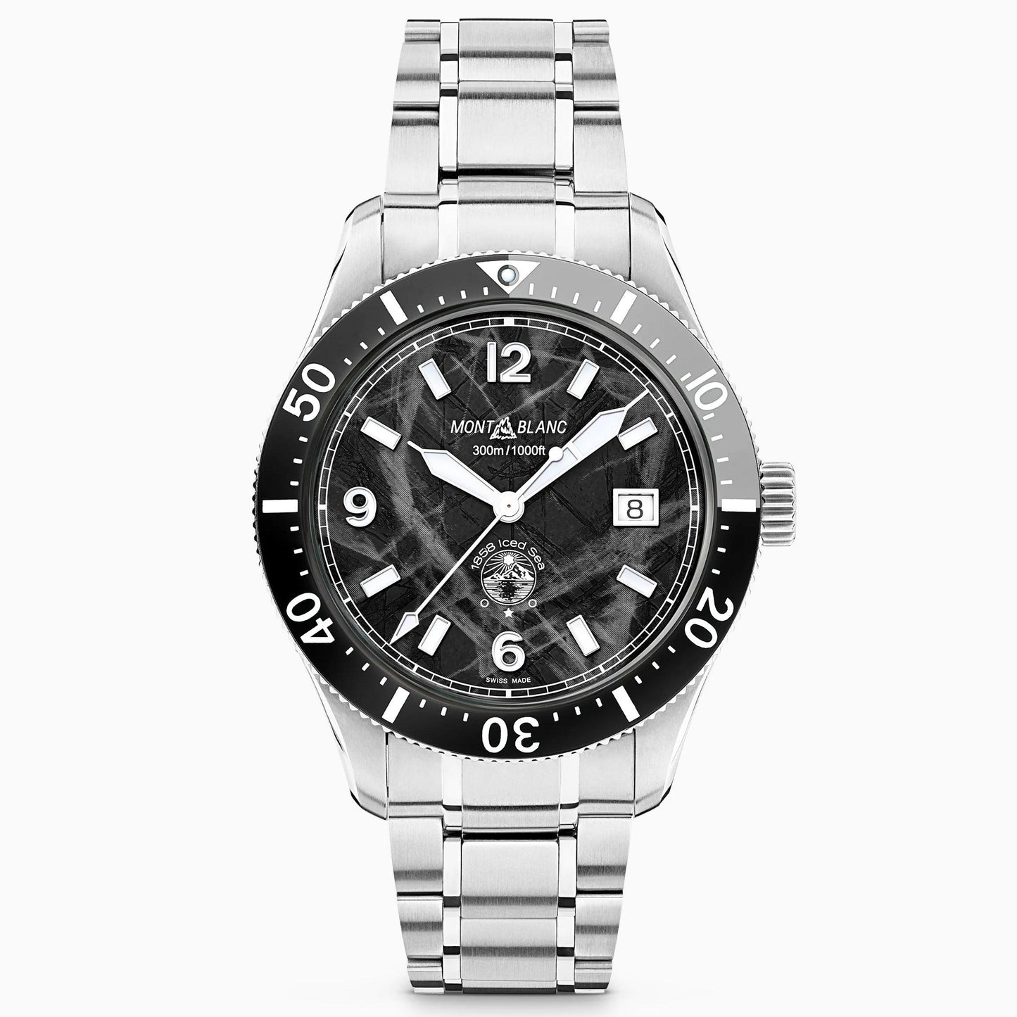 Montblanc 1858 Iced Sea Automatic Date 41mm Black Automatic Steel 129371