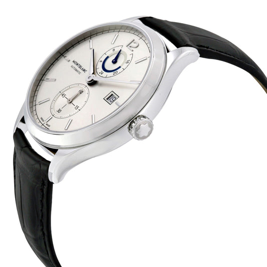 Montblanc Heritage Chronometrie Dual Time 41mm silver automatic steel watch 112540