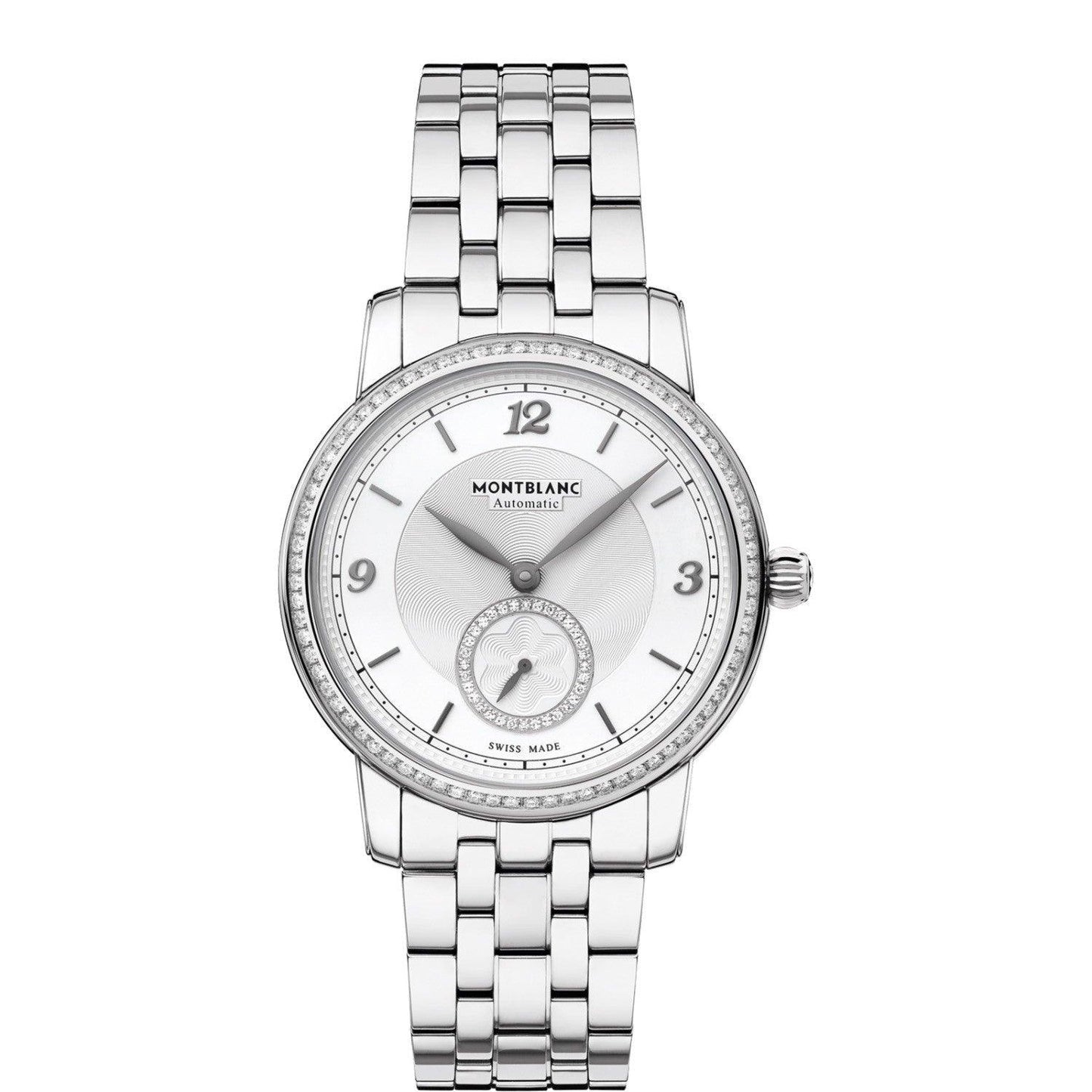 Montblanc Star Legacy Small Second 36mm Silver Diamonds Automatic Steel 118507 Watch