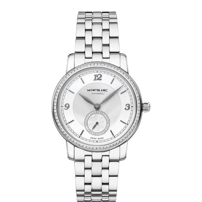 Montblanc Star Legacy Small Second 36mm Silver Diamonds Automatic Steel 118507 Watch