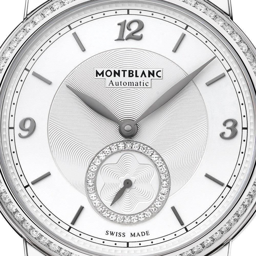 Montblanc Star Legacy Small Second 36mm Silver Diamonds Automatic Steel 118507 Watch