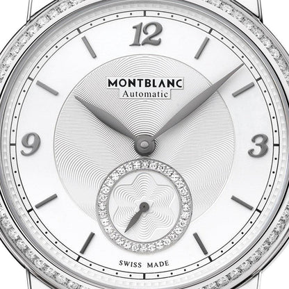 Montblanc Star Legacy Small Second 36mm Silver Diamonds Automatic Steel 118507 Watch