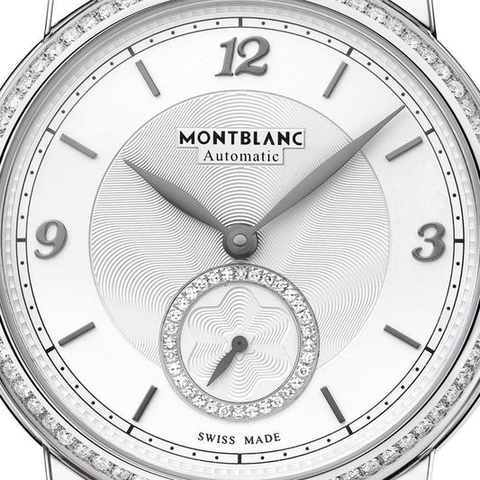 Montblanc Star Legacy Small Second 36mm Silver Diamonds Automatic Steel 118507 Watch