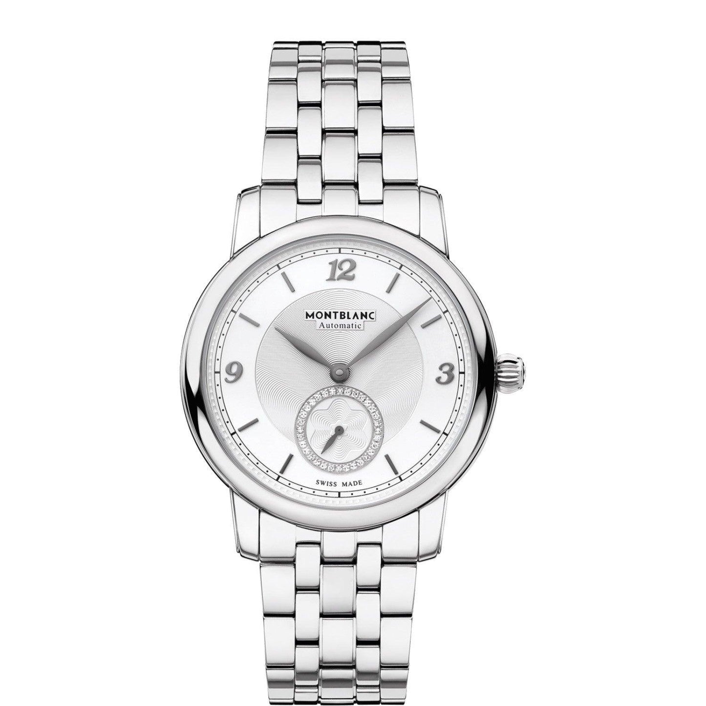 Montblanc Star Legacy Small Second 36mm Silver Diamonds Automatic Stainless Steel 118511 Watch