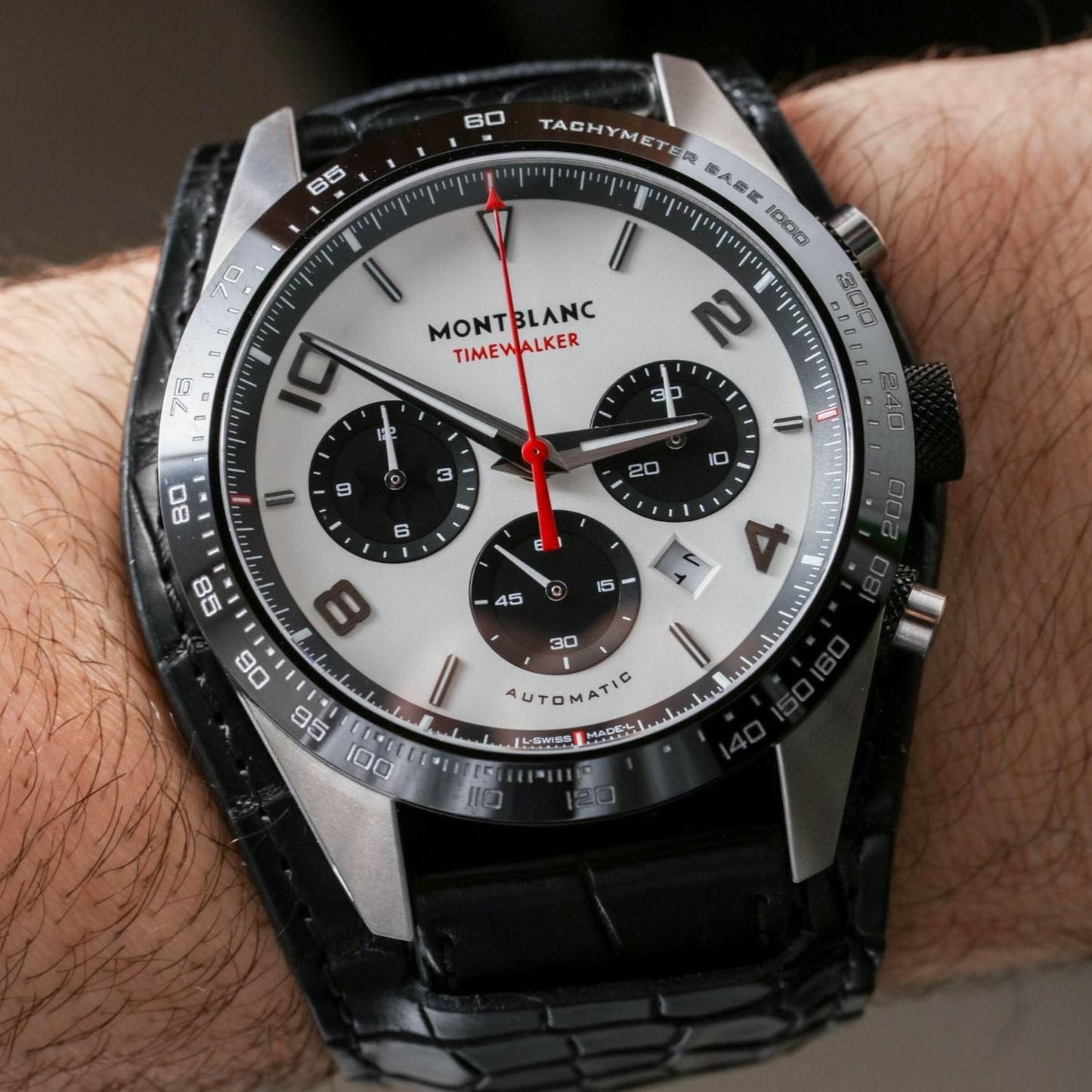 Montblanc Watch Timewalker Chronograph 43mm Silver Automatic Steel Black Ceramic 118489