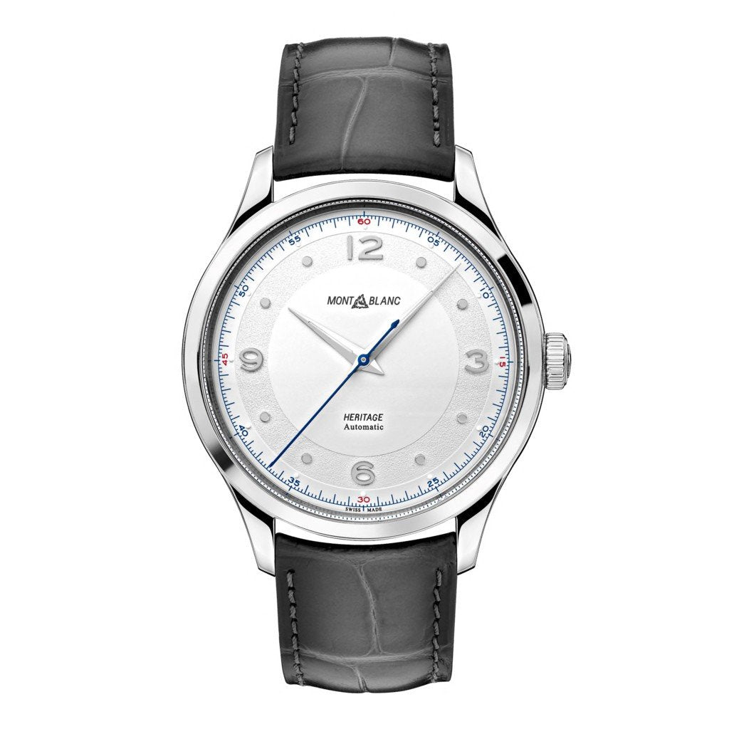 Montblanc Men's Heritage Automatic Watch Grey Alligator 40mm 119943