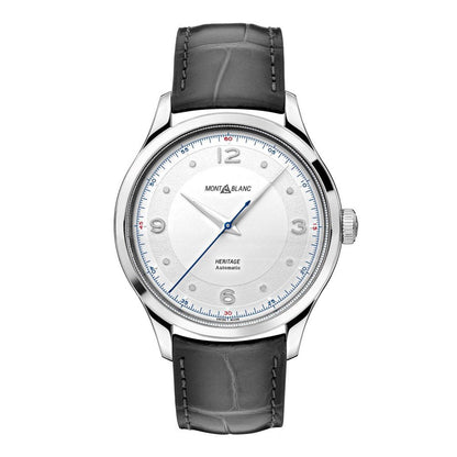 Montblanc Men's Heritage Automatic Watch Grey Alligator 40mm 119943