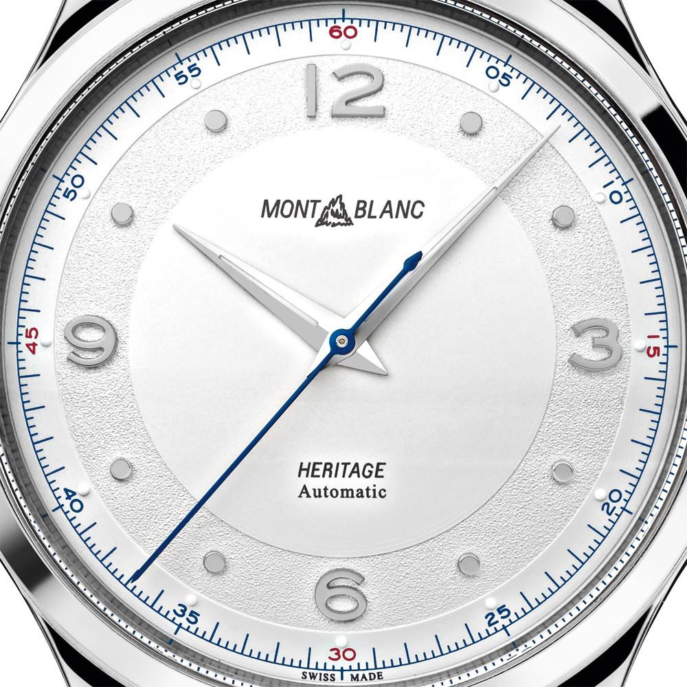 Montblanc Men's Heritage Automatic Watch Grey Alligator 40mm 119943