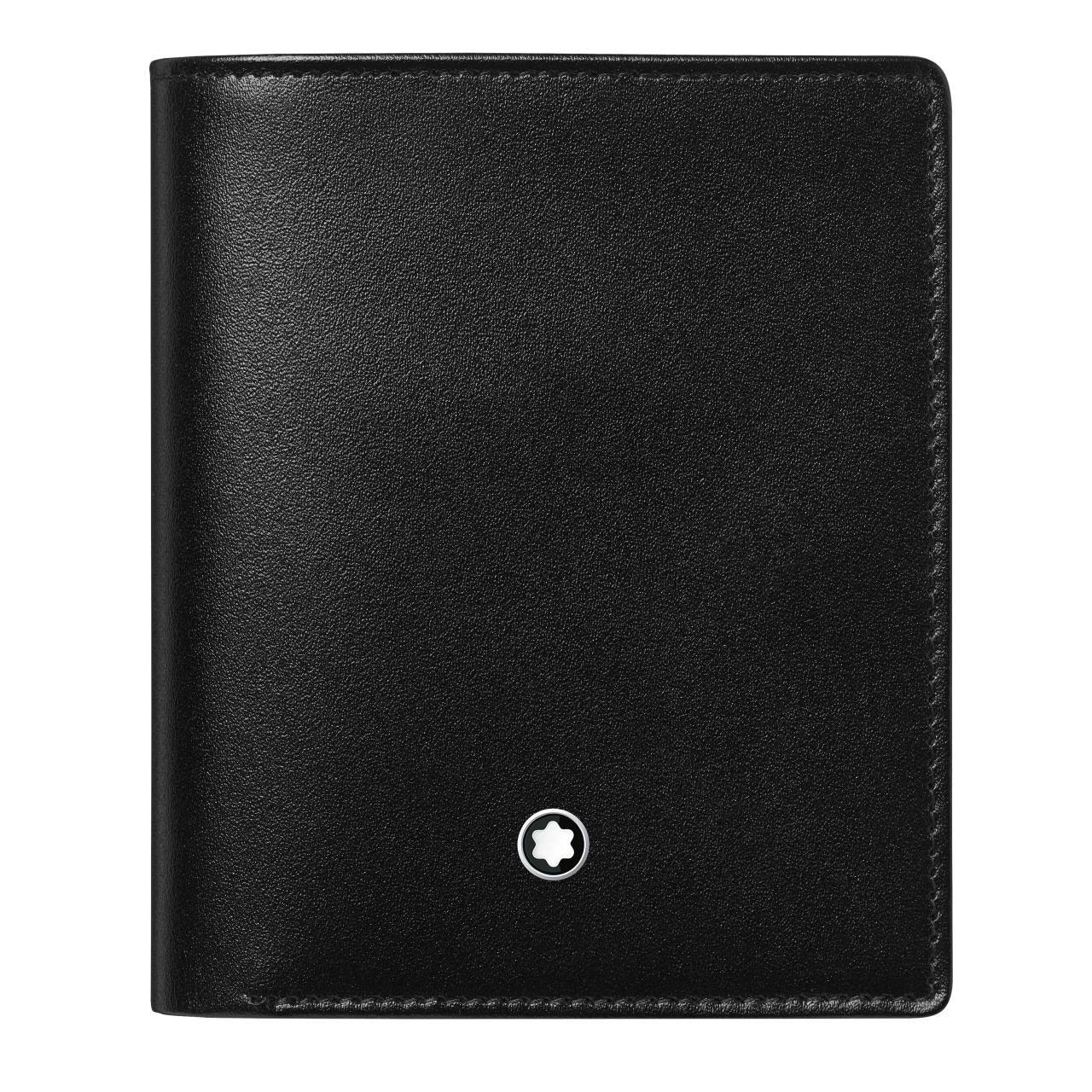 Montblanc business card holder with banknote compartment and visible pocket Meisterstück black 130085