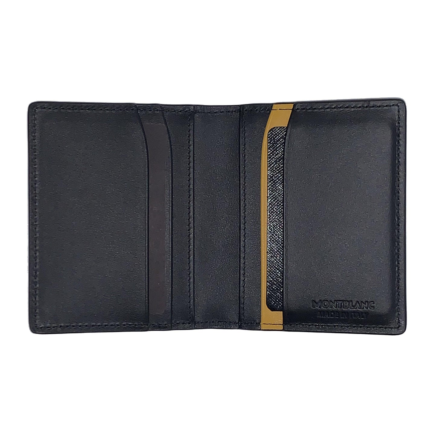 Montblanc Meisterstück Soft Grain Black/Yellow Business Card Holder with View Pocket 127329