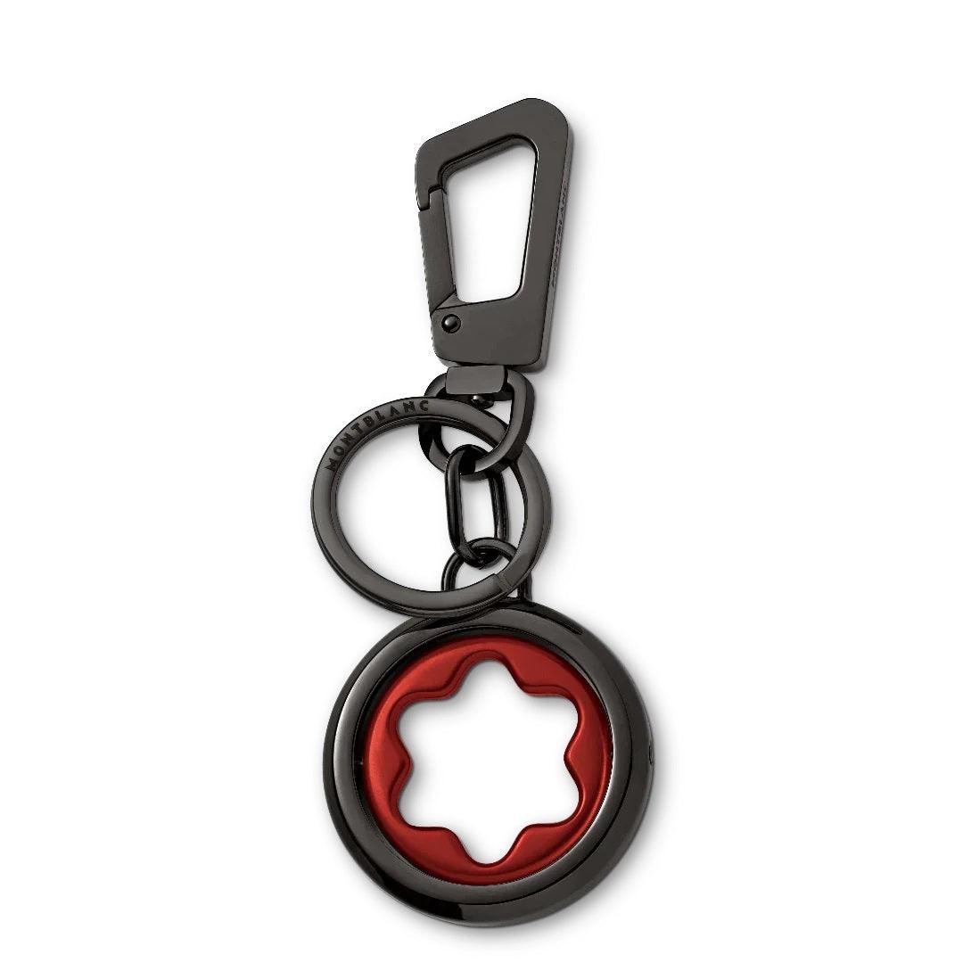 Montblanc Spinning Emblem Key Fob Bk/Rd 131107