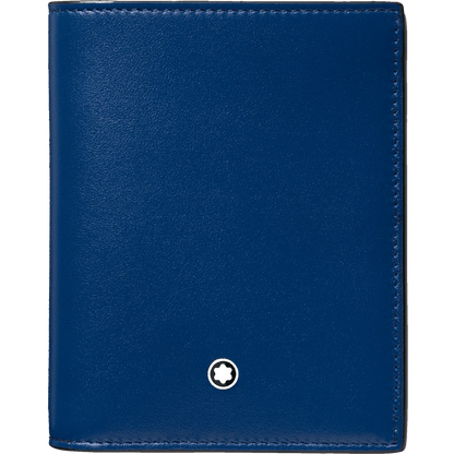 Montblanc compact 6-compartment wallet Meisterstück black/blue 129678