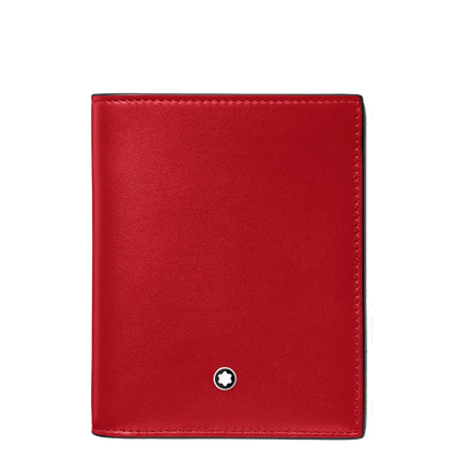 Montblanc Meisterstück 6-compartment compact wallet black/red 129679