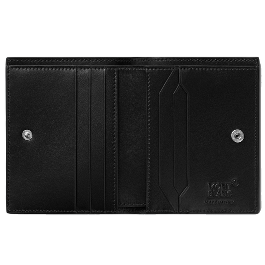 Montblanc Meisterstück 6-compartment compact wallet black/red 129679
