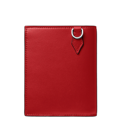Montblanc Meisterstück 6-compartment compact wallet black/red 129679