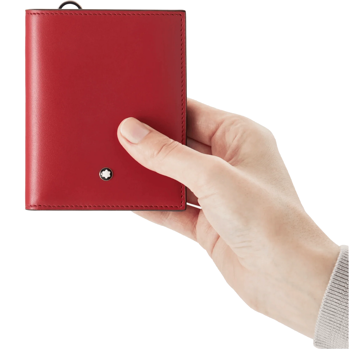 Montblanc Meisterstück 6-compartment compact wallet black/red 129679