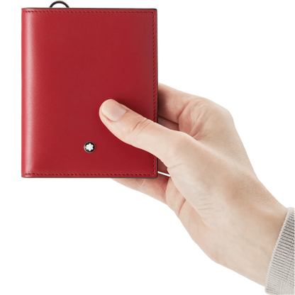Montblanc Meisterstück 6-compartment compact wallet black/red 129679