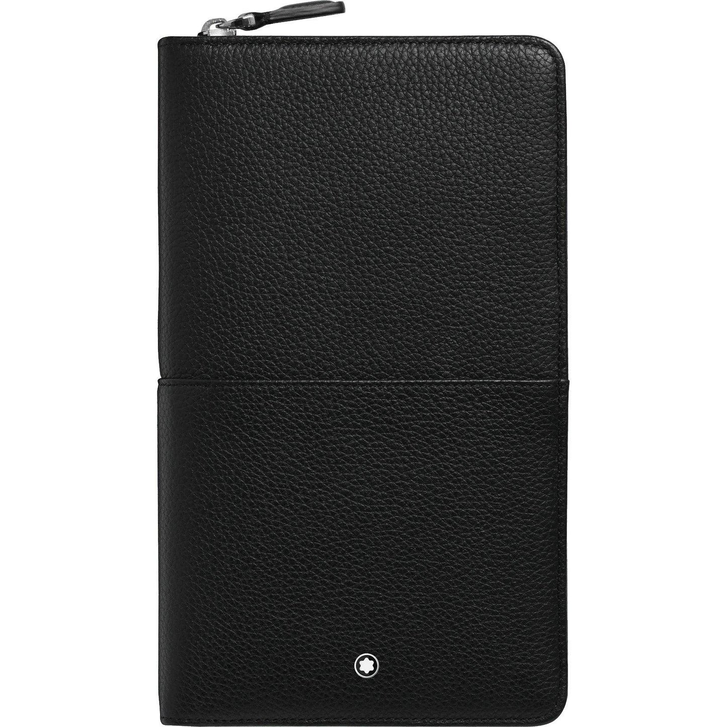 Montblanc Soft Grain Zipper Travel Wallet Black 126257