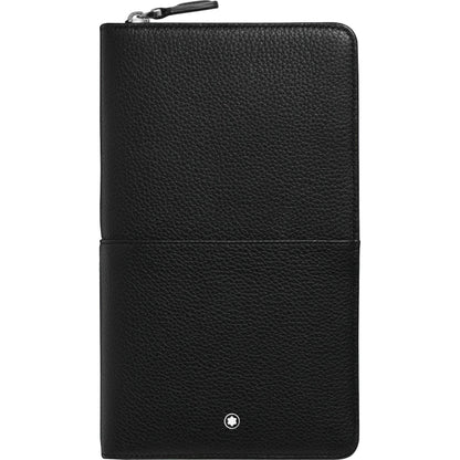 Montblanc Soft Grain Zipper Travel Wallet Black 126257