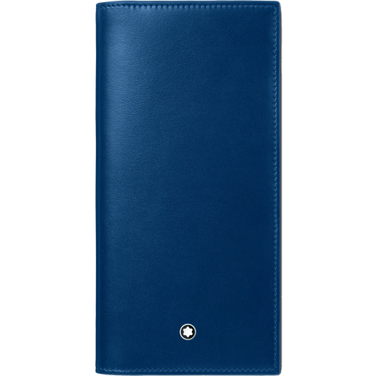 Montblanc Meisterstück 15-compartment long wallet black/blue 129681