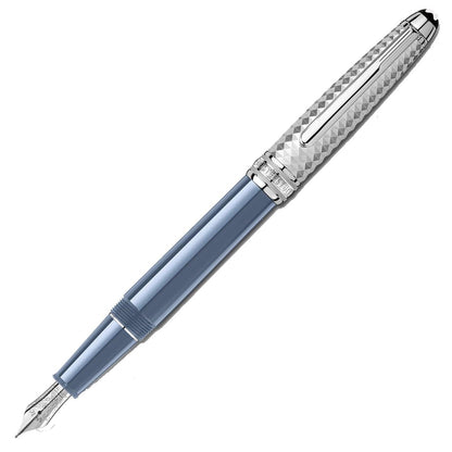 Montblanc Meisterstück Glacier Doué Blue M Nib Fountain Pen 129403