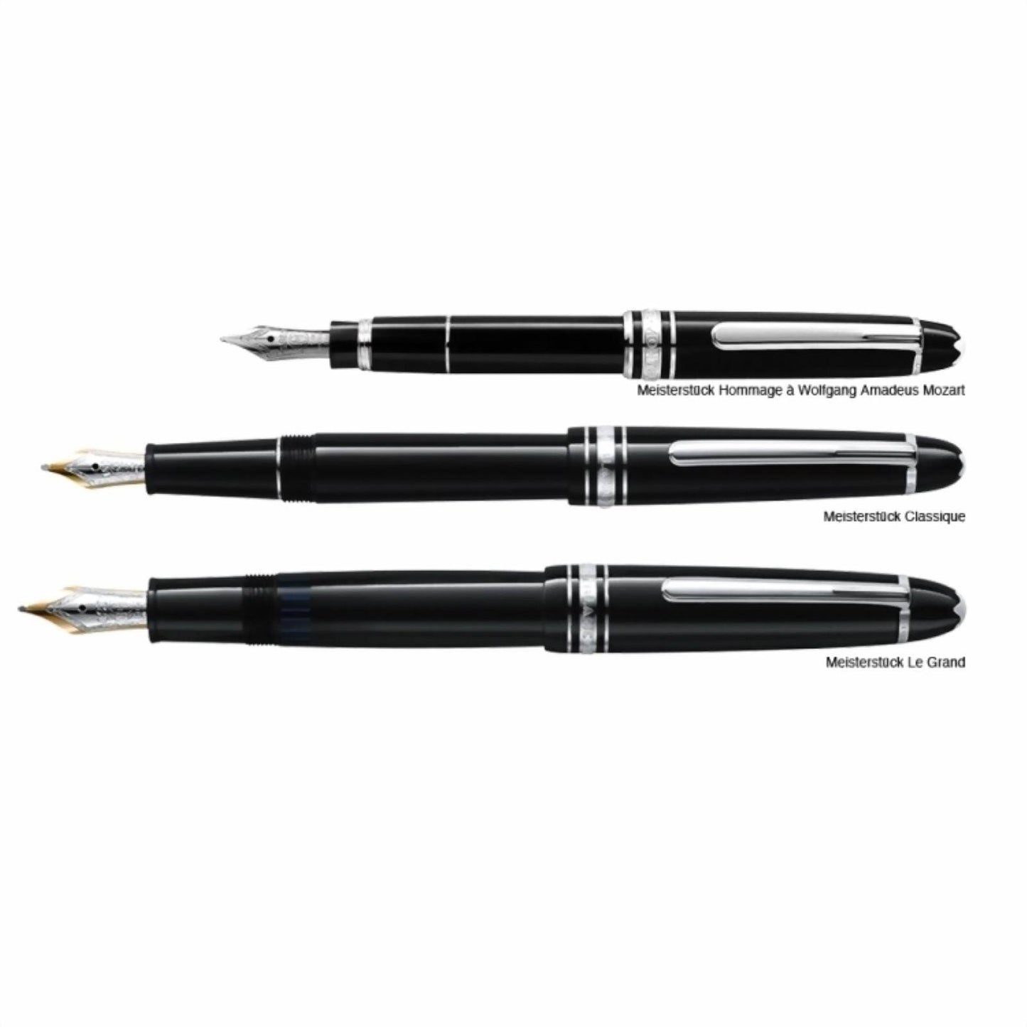 Montblanc Meisterstück Platinum Hommage fountain pen to W.A. Mozart tip F 107705
