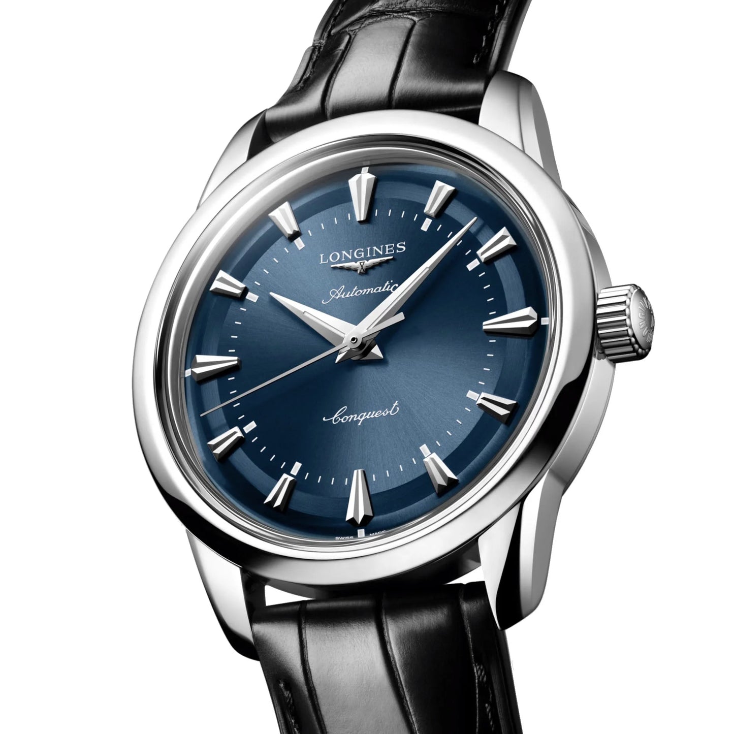 Longines Conquest Heritage Automatic 38mm Blue Steel Case Watch Protected by the Swiss Federal Office