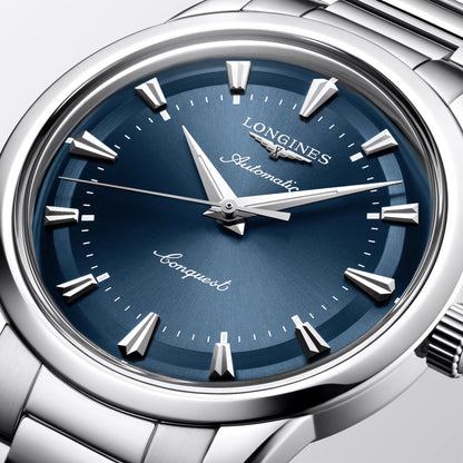Longines Heritage 40mm Blue Steel Automatic Watch L1.650.4.92.6 with Blue Dial and Swiss Federal Office of Stainless Steel Material