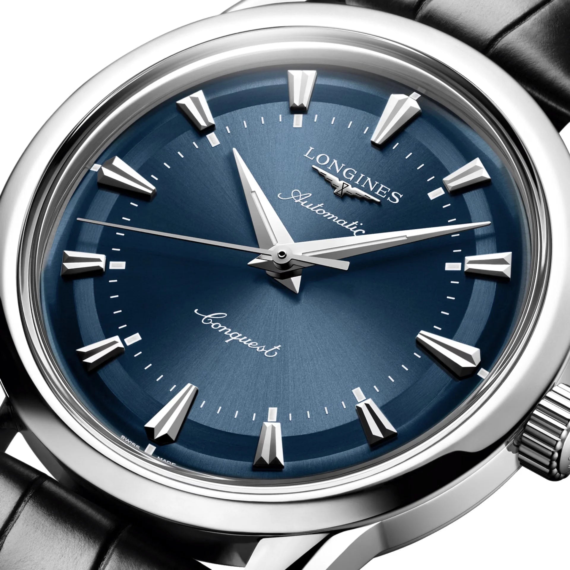 Longines Conquest Heritage 38mm Automatic Blue Steel Watch Protected by the Swiss Federal Office