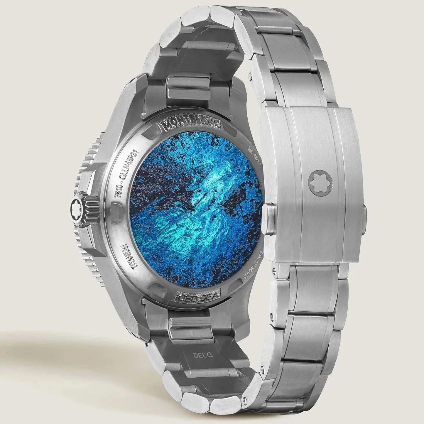 Montblanc Iced Sea 0 Oxygen Deep 4810 43mm Blue Automatic Titanium with Blue and Black Ocean Dial